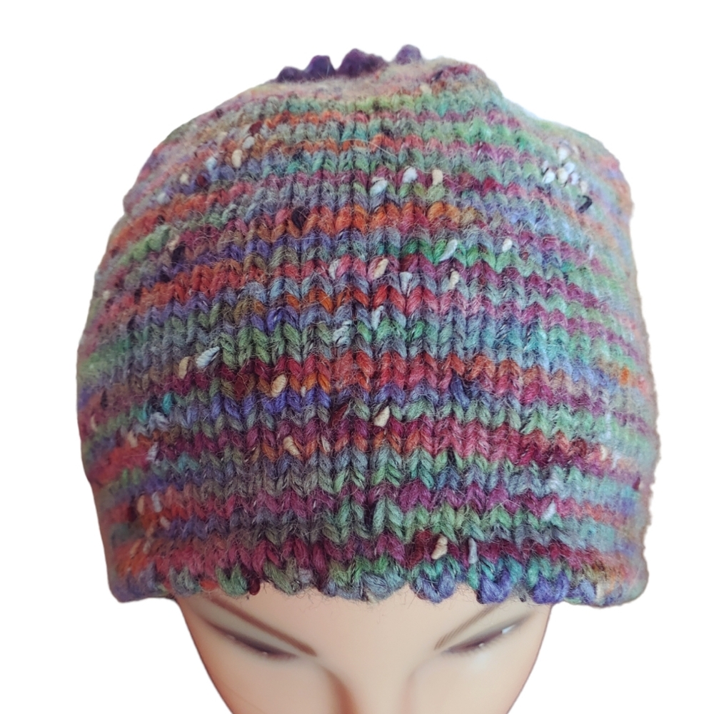 Handmade Winter Beanie Knitted Wool Hat Cap Warm and Thick - Picture 2 of 10